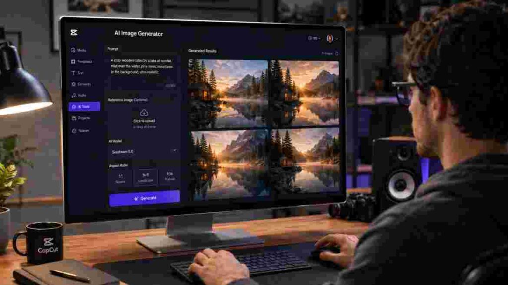 2nd How to use CapCut AI Image Generator step by step