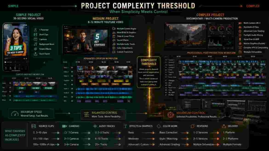 Project Complexity Threshold Infographic Project Complexity Threshold Infographic