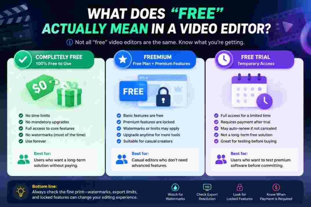free vs freemium vs trial capcut alternative free