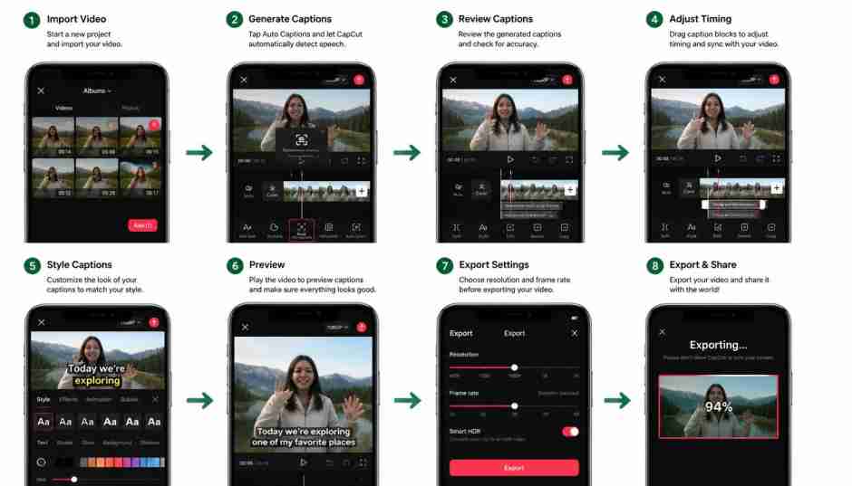 phone 1 how to add captions in capcut