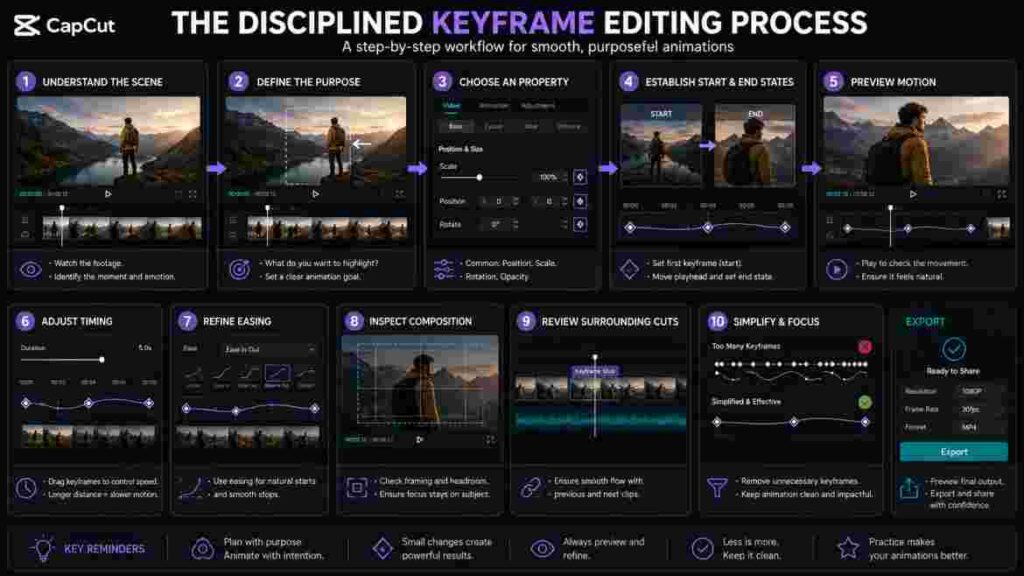 workflow keyframe in capcut