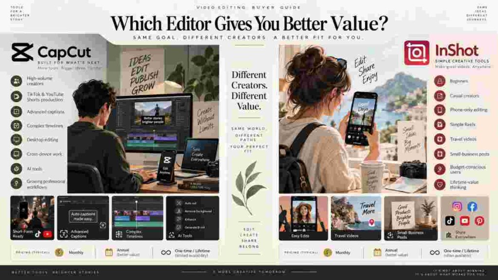 CapCut vs InShot Better Value Guide CapCut vs InShot