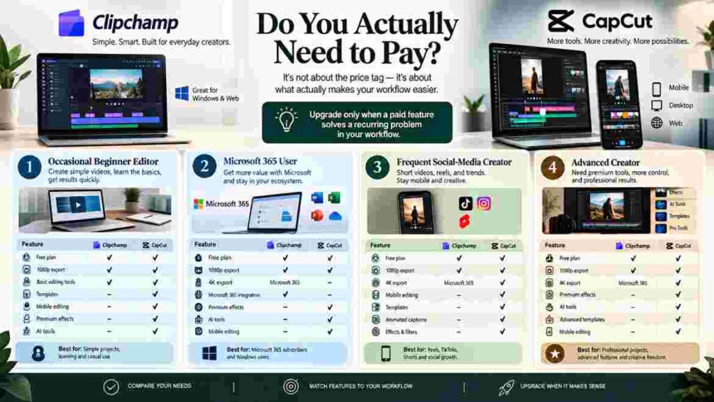 Clipchamp vs CapCut Choose Your Workflow Clipchamp vs CapCut