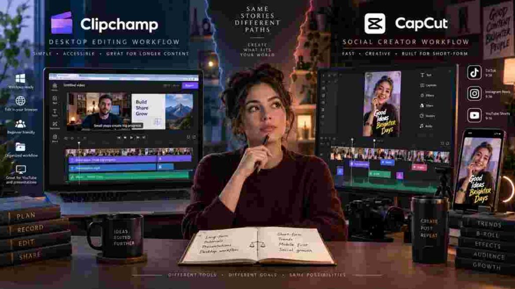 Clipchamp vs CapCut Different Paths Same Stories Clipchamp vs CapCut