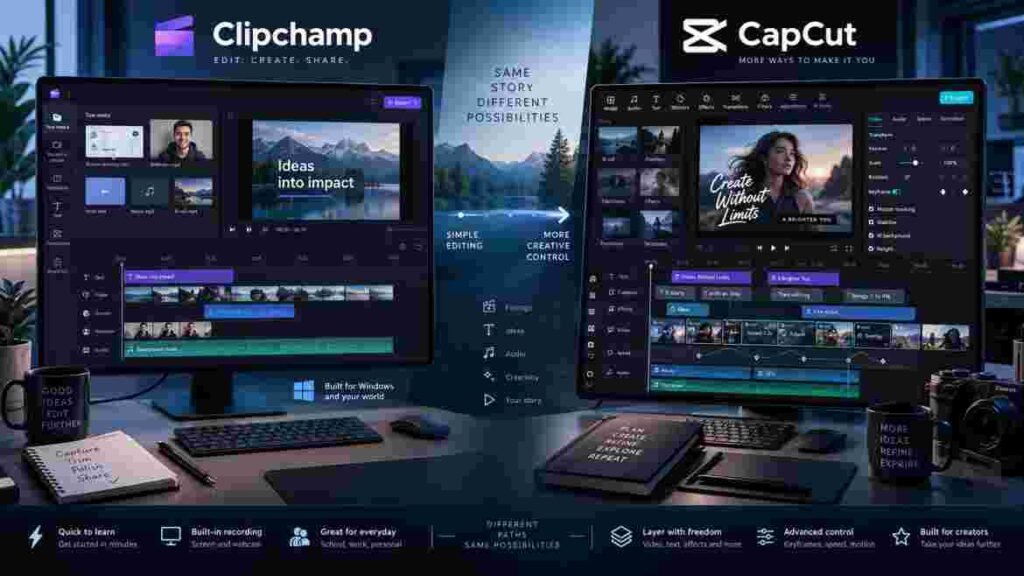 Clipchamp vs CapCut Editing Possibilities Clipchamp vs CapCut